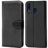 Verco custodia per Samsung Galaxy A20e, Case per Galaxy A20e Cover PU Pelle Portafoglio Protettiva, Nero