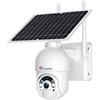Ctronics 2.5K 4MP Telecamera Wi-Fi Esterno Senza Fili con 355°/95° Pan & Tilt, Telecamera con pannello solare Batteria, Visione Notturna a Colore, Rilevamento Umano PIR, Audio a Due Vie, IP66