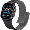 Anlinser Compatibile con Cinturino Apple Watch 49mm 46mm 45mm 44mm 42mm, Cinturini Magnetico Reversibile a Doppia Faccia per iWatch Ultra 2 SE Serie 10/9/8/7/6-1 (Nero/Grigio)
