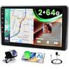 Fuluku 2+64G Android Autoradio per FIAT Panda 2003-2012 con Wireless Carplay&Android Auto, 9'' IPS Touchscreen Radio con Bluetooth/GPS/Telecamera di Retromarcia/FM/WiFi/SWC/26UI