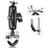 PULUZ Supporto fisso per manubrio della moto Action Camera, supporto girevole per Insta360 X4, X3, GO 3, Ace, ONE RS, kit di supporto fisso a forma di U per GoPro Hero13, 12, 11, 10, 9, Osmo 360, Osmo
