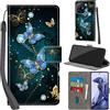 PHINIENLAND Cover per Xiaomi 11T Case PU Pelle Custodia [Kickstand] [Chiusura magnetica] [Slot per Schede], Portafoglio Flip Custodia per Xiaomi 11T Pro,Farfalla