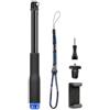 GEPULY Bastone per selfie impermeabile in alluminio da 27,9 cm a 114,9 cm per GoPro Hero Session Max Insta360 AKASO DJI OSMO fotocamere digitali d'azione