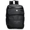 Pepe Jeans Berwick Zaino Casual per Laptop 13.3 inch Nero 25x37x12 cm PU e Poliestere 11.1L di Joumma Bags