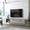 Dmora - Mobile Porta TV Malina, Credenza da Soggiorno, Armadio Basso per TV, Base Parete attrezzata, 150x36 h44 cm, Beige