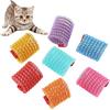 Andiker Giocattoli per gatti, 5 pezzi, giocattolo da masticare per gatti, giocattolo da masticare per gatti colorati e interattivi, con molla a spirale flessibile, giocattolo da masticare per gattini