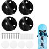 lasuroa 4pz Supporto da Parete per Sci, Porta Snowboard Verticale con Viti Tasselli di Espansione Staffa Porta Sci a Muro per Riporre e Mostrare in Modo Sicuro i Tuoi Snowboard(Bianco)