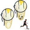 Huamirra 2 Pezzi Obiettivo da Calcio, 46 x 50 cm Rete Bersaglio Calcio Portatili, Rete da Calcios con 4 Cinturini con Fibbie Regolabili, Facile da Attaccare e Staccare, Obiettivo per Allenamento Da Calcios