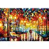 Ulalaza Puzzle da 1000 pezzi - Romantic rainy night - Adulti Ragazzi Bambini Puzzle Grande Puzzle Giocattoli Regalo Educativo Decompressione intellettuale Divertente Gioco per famiglie