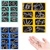 HAOXYO Rompicapo Metallo 24 Pezzi Argento Gioco IQ
