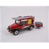 OPO 10 1/43 UMM Alter Fire Truck con rimorchio First Intervention Vehicle (VPI) - Veicolo Leggero per Vigili del Fuoco Hachette CPL15