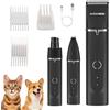 BarberBoss Kit per la toelettatura degli animali domestici senza fili per cani e gatti, tagliaunghie con smerigliatrice per unghie, tagliacapelli silenzioso per animali domestici, set di toelettatura