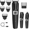 BarberBoss Kit di toelettatura senza fili per uomo, tagliacapelli, tagliacapelli e rasoio per naso, 3 in 1, con ricarica USB