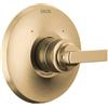 DELTA FAUCET Tetra 14 Series Single-Function Gold Shower Valve Trim Kit, Shower Handle, Delta Shower Trim Kit, Lumicoat Champagne Bronze T14089-CZ-PR (Valve Not Included)