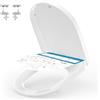 YEAUPE PRO Sedile WC a forma di D con chiusura ammortizzata, sedile universale YEAUPE PRO PP bianco, a sgancio rapido, facile da pulire e installare, con guida di allineamento, cerniere regolabili, coperchio WC