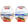 Tesa 55731 Rimozione Senza Residui Biadesivo per Moquette, Pavimenti in PVC-Nastro per Fissaggio Rinforzato in Tessuto, 10 m x & 55729-00021-00 Biadesivo Removibile per Moquette e Pavimenti in PVC