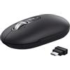 Trust Seron Mouse Wireless con Rotellina Ultra Rapida e Scorrimento Orizzontale, Bluetooth + 2.4GHz, 85% Plastica Riciclata, Pulsanti Silenziosi, Mouse Bluetooth Multi-Dispositivo per PC Mac, Nero