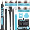 Cecotec Cacciavite Manuale PrecisionGyro 100 Set, Kit di Precisione 39 Pezzi, Multiple Punte Incluse, Valigetta Ultracompatta, Magnetizzatore per Punte