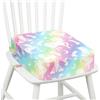 omedecal Rialzo Sedia per Bambini, Seggiolino da Tavolo per Bambini Lavabile Cartoon Cuscino con 2 Regolabile Cinghie & Base Antiscivolo 36 x 32 x 10 cm - Unicorno