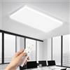 OTREN Plafoniera LED Soffitto Rettangolare 50x25 cm con Telecomando, Dimmabile 3000K-6500K 52W 5200LM Pannello LED, IP44 Impermeabile Lampada da Soffitto per Soggiorno Camera Cucina Bagno Ufficio