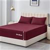 Aisbo Tela Custodia 160x200 Grand Bonnet 40 cm - Tela Custodia 2 Persone 160 x 200 Grand Bonnet 40 cm Matracci in Microfibra Oeko-Tex con Elastico Tutt Around, Bordeaux