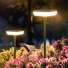 Ainostone Lampade Solari da Giardino 2 Pezzi Luci Solari Esterno Bianco Caldo 1000mAh LED Lampada Solare Super Luminoso 34 lumen IP65 Impermeabile per Esterno Cortile Terra Prato Vialetto Decorazione
