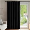 Deconovo Tenda Oscurante da Interno, Termica Isolante, Anti-Rumore, con Anelli, Ideale per Camera da Letto e Soggiorno, 200x245 CM, Nero 1 Pezzo