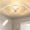 YUEEU Plafoniera LED Soffitto Dimmerabile 3000K-6000K, Lampadario Soggiorno, 42W Alluminio, Moderno Lampada Camera da Letto con Telecomando, Salone