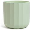 Vimin Box Elegante Vaso in Terracotta | VERDE MENTA SFACCETTATO | D.18 cm, H.18 cm | Vaso Decorativo per Interno e Esterno | per Piante, Fiori e Bonsai | Classico e Moderno (Verde Menta, Ø 18cm)