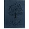 Lanpn Papà Raccontami la Storia della Tua Vita, Diario Voglio Sapere la tua Storia Papa 300+ Domande, Dad Story Book Journal Libro Ricordi di Padre Festa del Papà Natale Compleanno Regalo, Blu