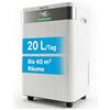 Venta AD100 - Deumidificatore con funzione ionizzatore, 20 l/giorno, serbatoio da 4,5 l, per ambienti fino a 40 m²/100 m³, controllo automatico dell'umidità, modalità lavanderia, R290