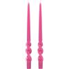 Cereria Di Giorgio - 4 Candele artigianali con spirale Voluta - Diametro 2.2 cm Altezza 40 cm - Colore Fucsia - Durata 14 ore