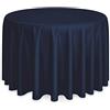 Lann's Linens Tovaglia rotonda di alta qualità da 304,8 cm per matrimonio/banchetto/ristorante - tovaglia in tessuto di poliestere - blu navy