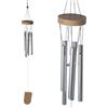 Puckator Campana a Vento con Tubi Metallici e Pendolo in Legno 37cm
