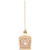 THUN Lanterna con stella rosa in ceramica - Ceramica - 2,75x2,75x4 cm