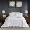 HZ & HY HZ&HY - Copriletto matrimoniale king size, 128 x 120 cm, extra largo, leggero e sottile, reversibile, lussuoso, 4 pezzi, 100% poliestere, king size, colore: bianco puro