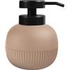 MSV - Dispenser di Sapone Gino Cappuccino - Ricaricabile - 10.3 x 10.3 x 13.2 cm - 0.5L - Beige - Infrarossi - Cucina e Bagno - Vetro e Plastica - Design Moderno