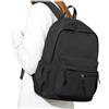 HYC00 Casual Zaini Scuola Media Ragazza Ragazzo Zaino da Scuola Superiore Leggero Zainetto University School Backpack Zaino pc 14 Pollici Donna Uomo Zaini Scolastici per Viaggi Lavoro,Nero