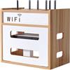 Catekro Armadietto per Router, Copertura per Router, Scaffale per router a Libera Installazione, Scaffale a Parete per Router, Scatola di Legno per la Conservazione del Router WIFI