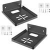 ZIJANG 2 Pezzi Mensola Galleggiante, Mensolina da Muro Piccola fon Foro Cavo, 12 x 12 cm Supporto per Telecamera a Parete, Grigio Mensole da Muro Senza Foratura, per Soggiorno, Camera Letto, Ingresso