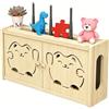 LUPATDY Router in legno massiccio, montaggio a parete, WiFi, storage, per cavi, set top box per TV, in legno WiFi (gattino)