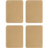 QUARKZMAN 4Pcs Toppe in Ferro per Riparazione Abbigliamento, Toppa di Riparazione Tessuto in Cotone per Vestiti Pantaloni Borse, 5x4 Pollici Marrone Chiaro