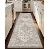 COLOR&GEOMETRY Tappeto Cucina Vintage Boho, Tappeto runner Antiscivolo e Impermeabile Grandi Dimensioni, Cuscino Antifatica da 10 mm per Davanti al Lavello e Corridoio, 60x220cm, Beige