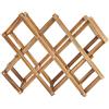 Wakects Portabottiglie in Legno Pieghevole da Tavolo per Vino e Birra, Supporto Decorativo per 10 Bottiglie, per Casa e Bar