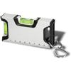elasto PROMOTION FOR LIFE Livella a bolla Misura, 10,5 cm, magnetica, mini livella a bolla con moschettone, regalo per uomini, piccola livella a bolla per campeggio, attrezzi, camper e viaggi, colore: bianco
