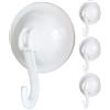 FZGUSYAF Ganci Ventose Sottovuoto Potenti Rimovibile Riutilizzabile Senza Chiodi e Colla per Qualsiasi Superficie Liscia e Piatta in Bagno, Cucina o Ufficio - 4 Pezzi