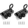 VOBOR Chiavistello Porta Automatico in Alluminio con Viti, Bullone Molla Blocca Porta, per Porte Balconi, Porte Giardino, Ante Armadi, Finestre, Nero (2PCS)