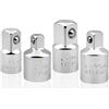 HENYQANN Set di 4 Pezzi Adattatori per Bussole da 1/2 a 3/8, da 3/8 a 1/2, da 3/8 a 1/4, da 1/4 a 3/8 per Bussola a Cricchetto Chiavi Inglesi Chiavi di Riparazione per Automobili