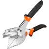 Yilceemy Taglio multi-angolare, Forbici angolari multifunzione, Cesoie multi-angolari, Regolabile da 45-135 gradi per un taglio preciso di sughero e plastica con 2 lame di ricambio