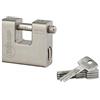 Thirard Lucchetto monoblocco rettangolare Thor, acciaio temprato, per serranda, arco in acciaio, 75mm, 5 chiavi reversibili - THIRARD